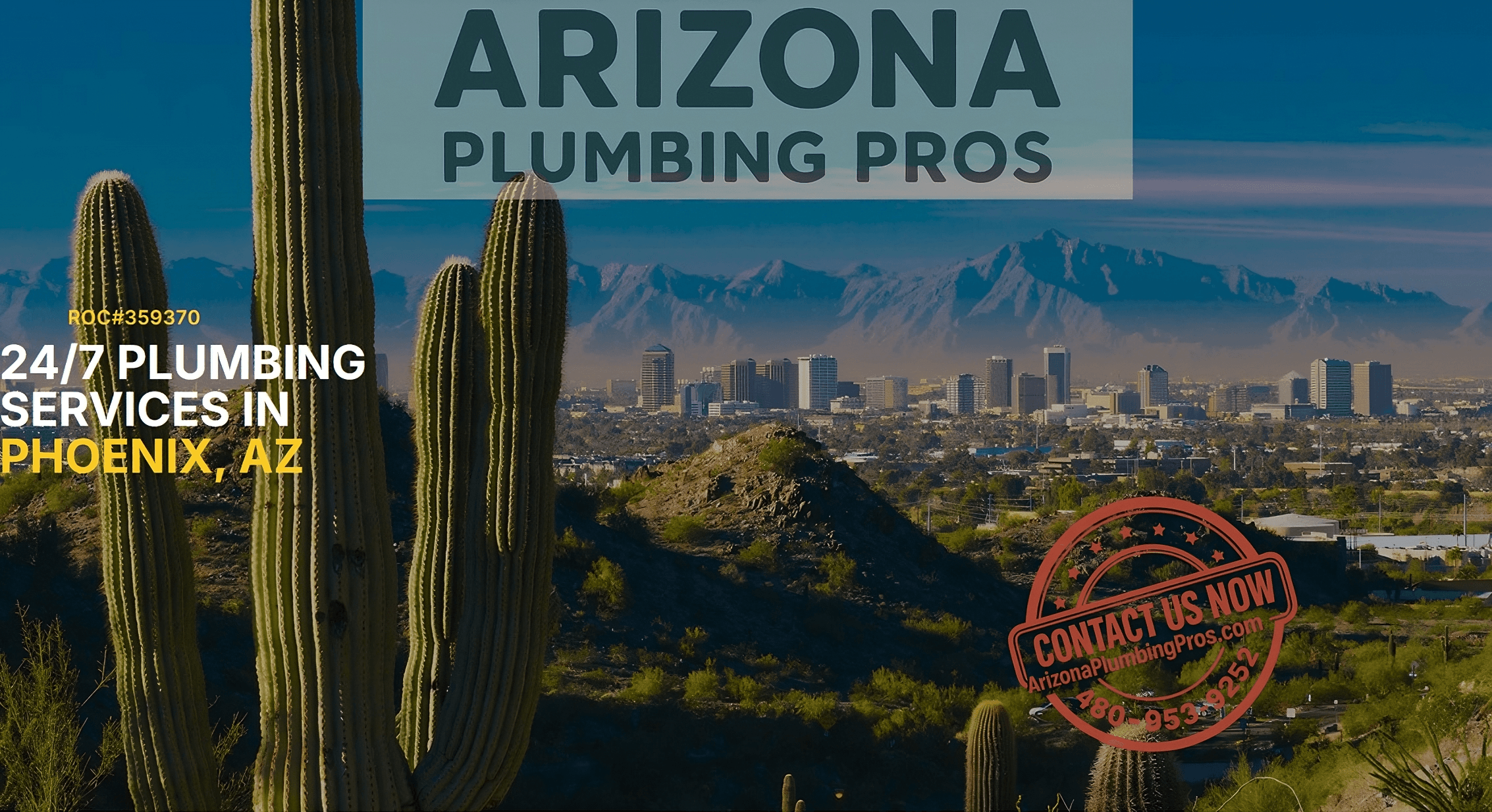 Arizona landscape with city skyline
